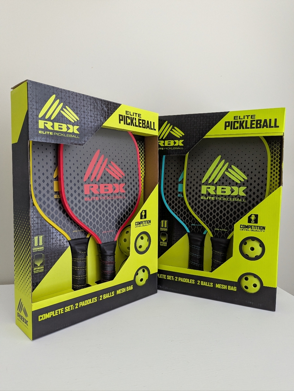 4 PC RBX Elite Pickleball Set Competition/Beginner 4xPaddle, 4xBall, 2xBag NIB